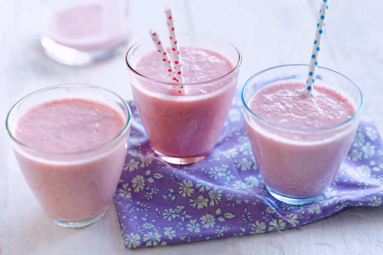 Smoothies banane, fraise et menthe ©A.Beauvais – A.Roche_CERCLES CULINAIRES DE FRANCE
